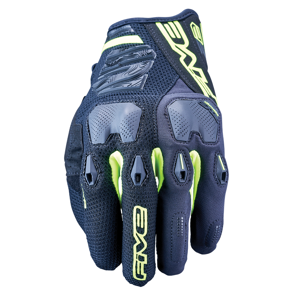 FIVE E2 ENDURO GLOVES BLACK FLURO YELLOW