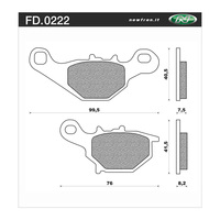 NEWFREN BRAKE PADS - FD0222-BD OFF ROAD DIRT ORGANIC 