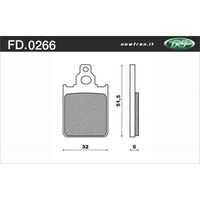 NEWFREN BRAKE PADS - FD0266-BE SCOOTER ORGANIC   