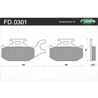 NEWFREN BRAKE PADS - FD0301-SV OFF ROAD ATV SINTERED 