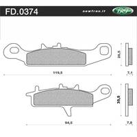 NEWFREN BRAKE PADS - FD0374-SV OFF ROAD DIRT ATV SINTERED