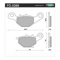 NEWFREN BRAKE PADS - FD0399-BD OFF ROAD DIRT ORGANIC 