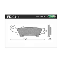 NEWFREN BRAKE PADS - FD0411-X01 OFF ROAD DIRT RACE SINTERED