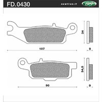 NEWFREN BRAKE PADS - FD0430-SV OFF ROAD ATV SINTERED 