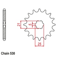 SUPERSPROX 530 PITCH FRONT SPROCKET RD250-Z250 