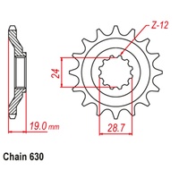 SUPERSPROX 630 PITCH FRONT SPROCKET KAWASAKI 