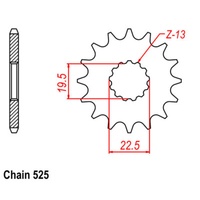 SUPERSPROX 525 PITCH FRONT SPROCKET SUZUKI