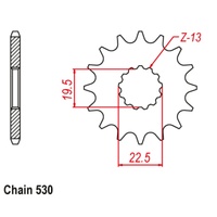 SUPERSPROX 530 PITCH FRONT SPROCKET SUZUKI