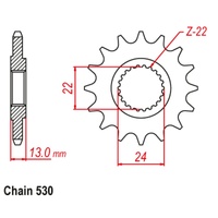 SUPERSPROX 530 PITCH FRONT SPROCKET CAN-AM DS 650 