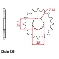 SUPERSPROX 525 PITCH FRONT SPROCKET YAMAHA 