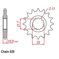 SUPERSPROX 525 PITCH FRONT SPROCKET YAMAHA 