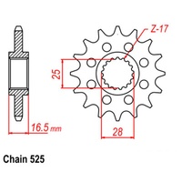 SUPERSPROX 525 PITCH FRONT SPROCKET KTM 950/990