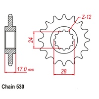 SUPERSPROX 530 PITCH FRONT SPROCKET HONDA