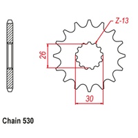 SUPERSPROX 530 PITCH FRONT SPROCKET TRIUMPH