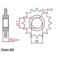 SUPERSPROX 525 PITCH FRONT SPROCKET TRIUMPH