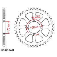 SUPERSPROX 520 PITCH KAWASAKI REAR SPROCKET