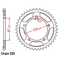 SUPERSPROX 520 PITCH SUZUKI REAR SPROCKET 