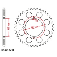 SUPERSPROX 530 PITCH KAWASAKI REAR SPROCKET 