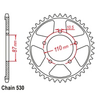 SUPERSPROX 530 PITCH SUZUKI REAR SPROCKET 