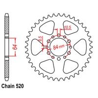 SUPERSPROX 520 PITCH SUZUKI REAR SPROCKET 