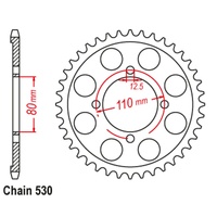 SUPERSPROX 530 PITCH HONDA REAR SPROCKET 