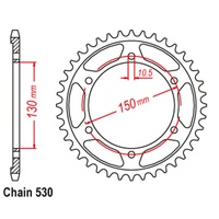 SUPERSPROX 530 PITCH YAMAHA REAR SPROCKET 