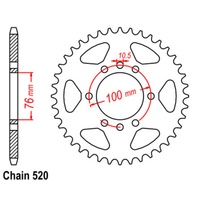 SUPERSPROX 520 PITCH SUZUKI REAR SPROCKET 