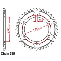 SUPERSPROX 525 PITCH YAMAHA REAR SPROCKET 