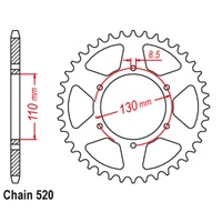 SUPERSPROX 520 PITCH HONDA REAR SPROCKET  SAME AS 11-329