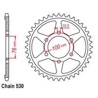 SUPERSPROX 530 PITCH SUZUKI REAR SPROCKET 