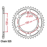 SUPERSPROX 525 PITCH YAMAHA REAR SPROCKET 