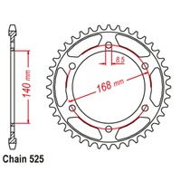 SUPERSPROX 525 PITCH BMW F800 GS 8MM HOLE REAR SPROCKET 