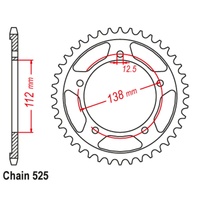 SUPERSPROX 525 PITCH HONDA REAR SPROCKET 