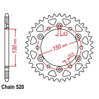 SUPERSPROX 520 PITCH HONDA REAR SPROCKET 