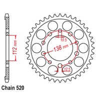 SUPERSPROX 520 PITCH HONDA REAR SPROCKET 