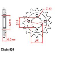 RK FRONT SPROCKET - STEEL 15T 520P D/D