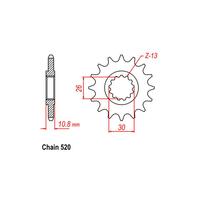 RK FRONT SPROCKET - STEEL 17T 520P