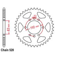 RK REAR SPROCKET - STEEL 45T 520 PITCH