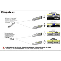 ARROW EXHAUST TITANIUM TROPHY SLIP-ON CARBON END - CAP FOR ARROW MID-PIPE - MV AGUSTA F3 '12-13