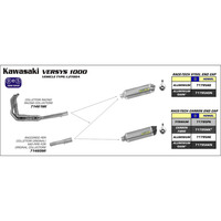 ARROW SILENCER - RACE-TECH TITANIUM WITH CARBON END CAP - KAWASAKI VERSYS 1000 '12-16