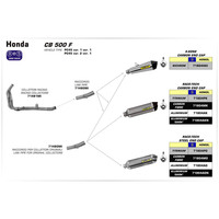 ARROW SILENCER - RACE-TECH ALUMINIUM DARK WITH STEEL END CAP - HONDA CB500F, CBR500R & CB500X