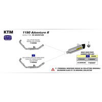 ARROW SILENCER - RACE-TECH ALUMINIUM WITH CARBON END CAP - KTM ADVENTURE 1050 / 1090 / 1190 / 1290