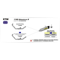 ARROW SILENCER - RACE-TECH TITANIUM WITH CARBON END CAP - KTM ADVENTURE 1050 / 1090 / 1190 / 1290