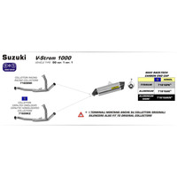 ARROW SILENCER - MAXI RACE-TECH TITANIUM WITH CARBON END CAP - SUZUKI DL 1000 V-STROM '14-UP