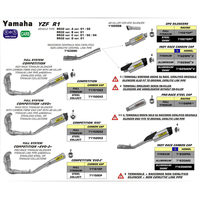 ARROW SILENCER - RACE-TECH ALUMINIUM DARK WITH CARBON END CAP - YAMAHA YZF-R1