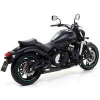 ARROW FULL SYSTEM - REBEL NICHROM DARK SILENCER WITH CARBON END CAP & STAINLESS COLLECTORS - KAWASAK