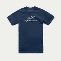 ALPINESTARS WORDMARK COMBO TEE NAVY WHITE