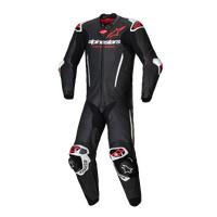 ALPINESTARS GPR7 1PC LEATHER SUIT BLACK WHITE FLURO RED