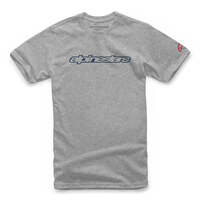 ALPINESTARS WORDMARK TEE GREY HEATHER NAVY RED