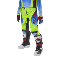 ALPINESTARS 2024 YOUTH RACER HOEN PANTS FLURO YELLOW BLUE NIGHT NAVY